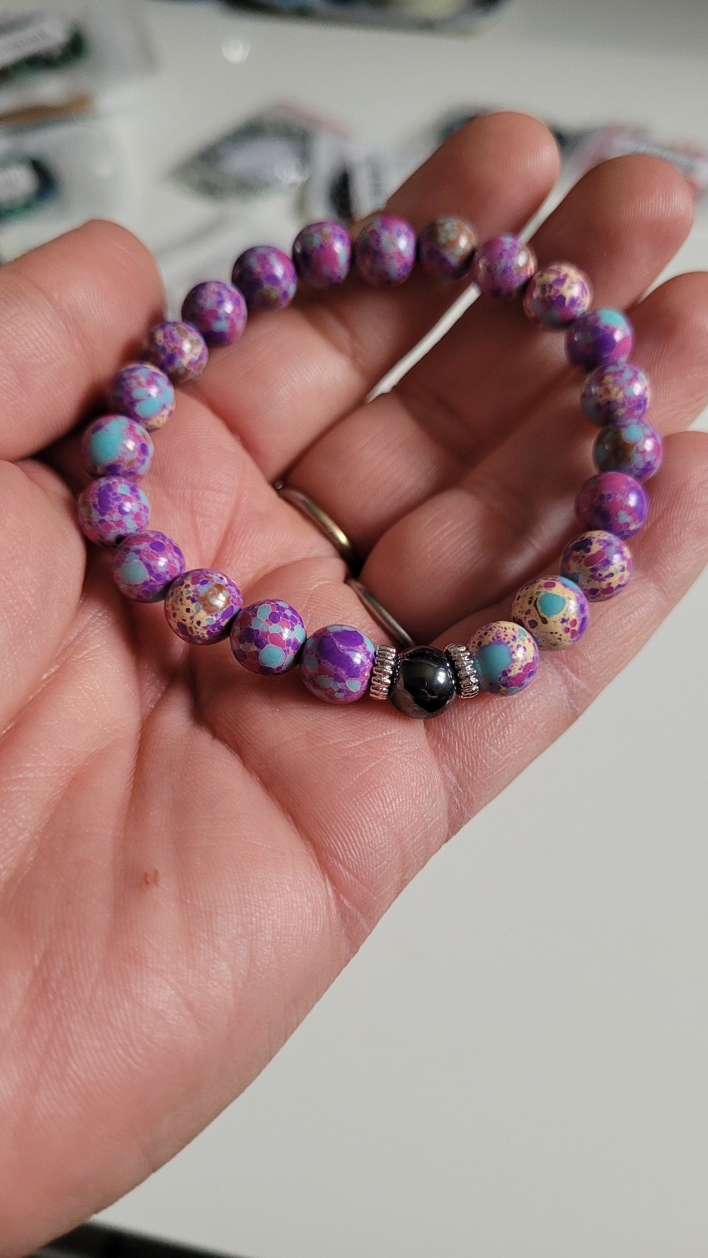 bracelet apaisant violet/rose🌹