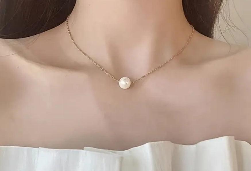 Collier Céline doré perle