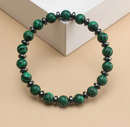 bracelet Malachite naturel vert