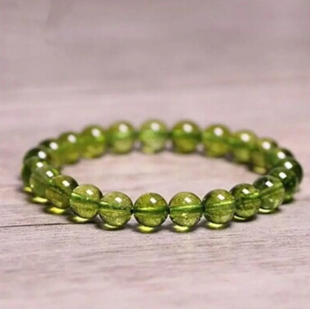 bracelet pierre de péridot vert