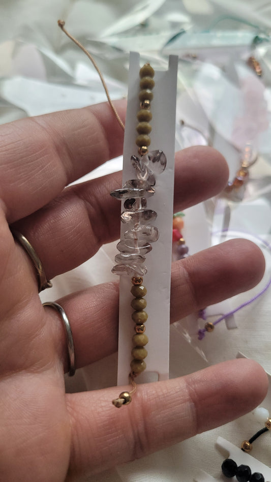 bracelet rubis marron