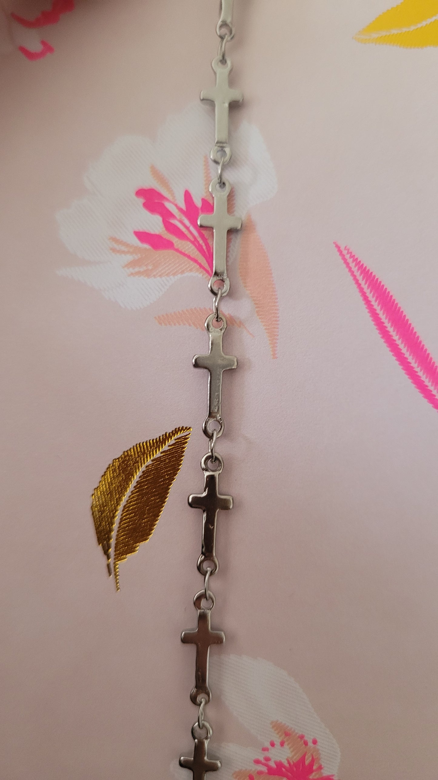 bracelet croix argenté