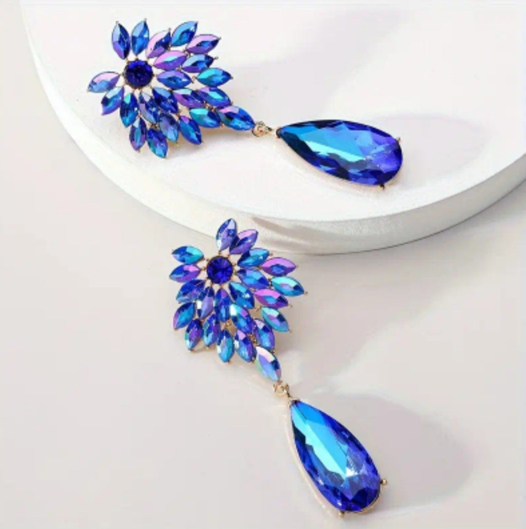 boucles élégante bleu