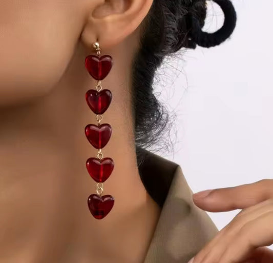 boucles Cécile pendante coeur