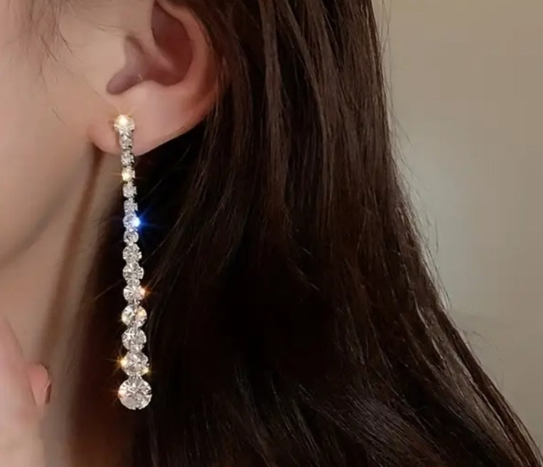 boucles Nabila pendante strass