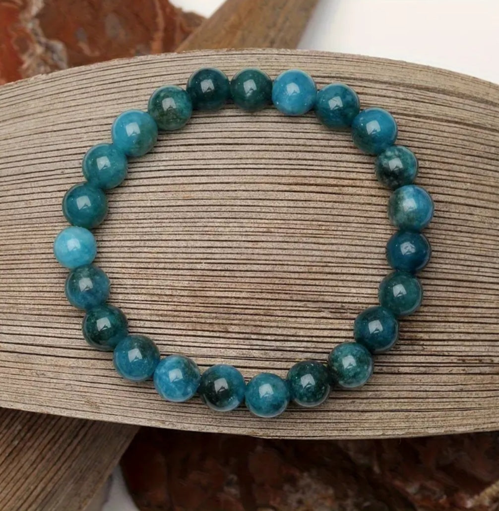 bracelet d'Apatite bleu naturelle