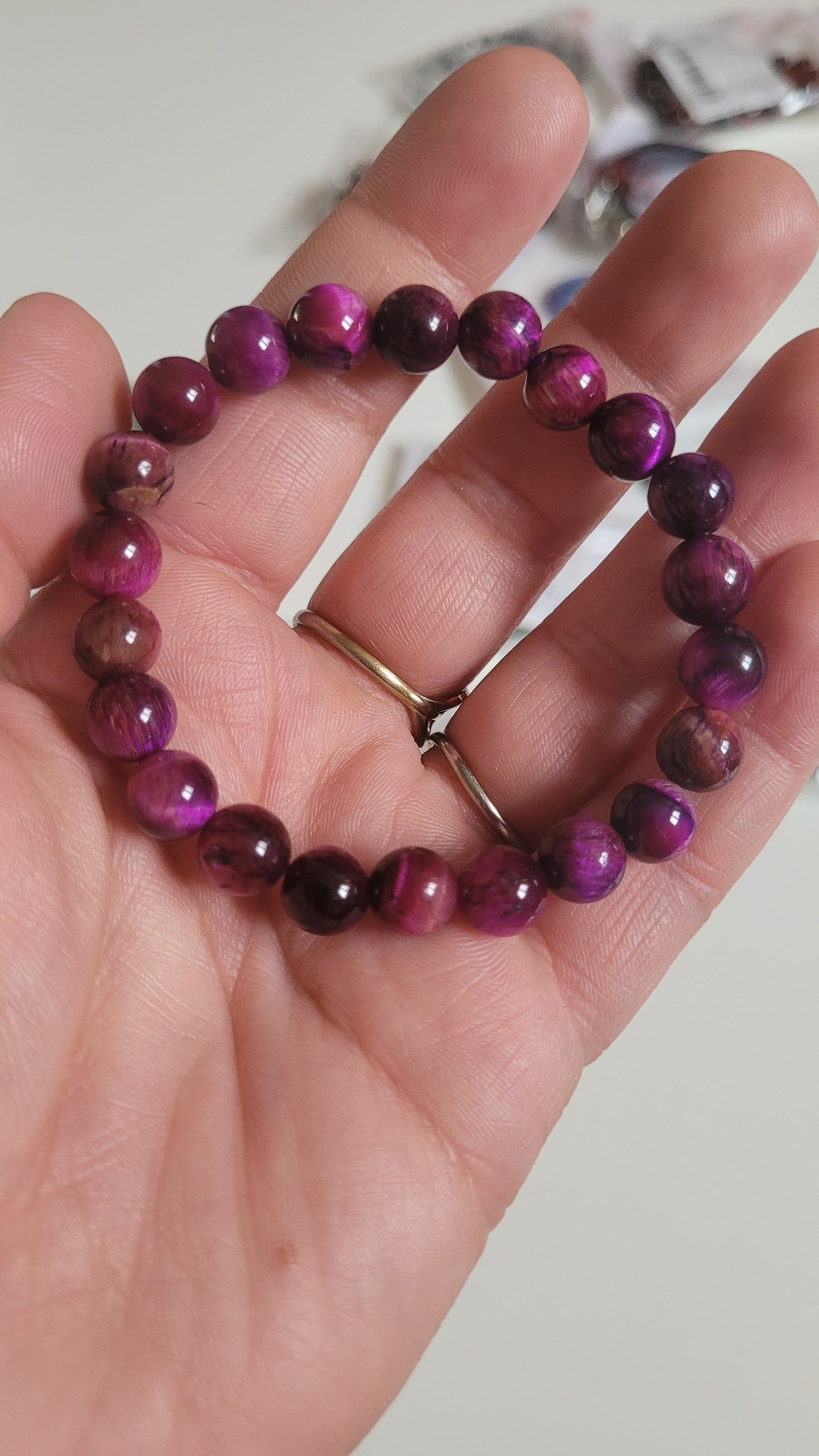 bracelet œil du tigre 🐅violet