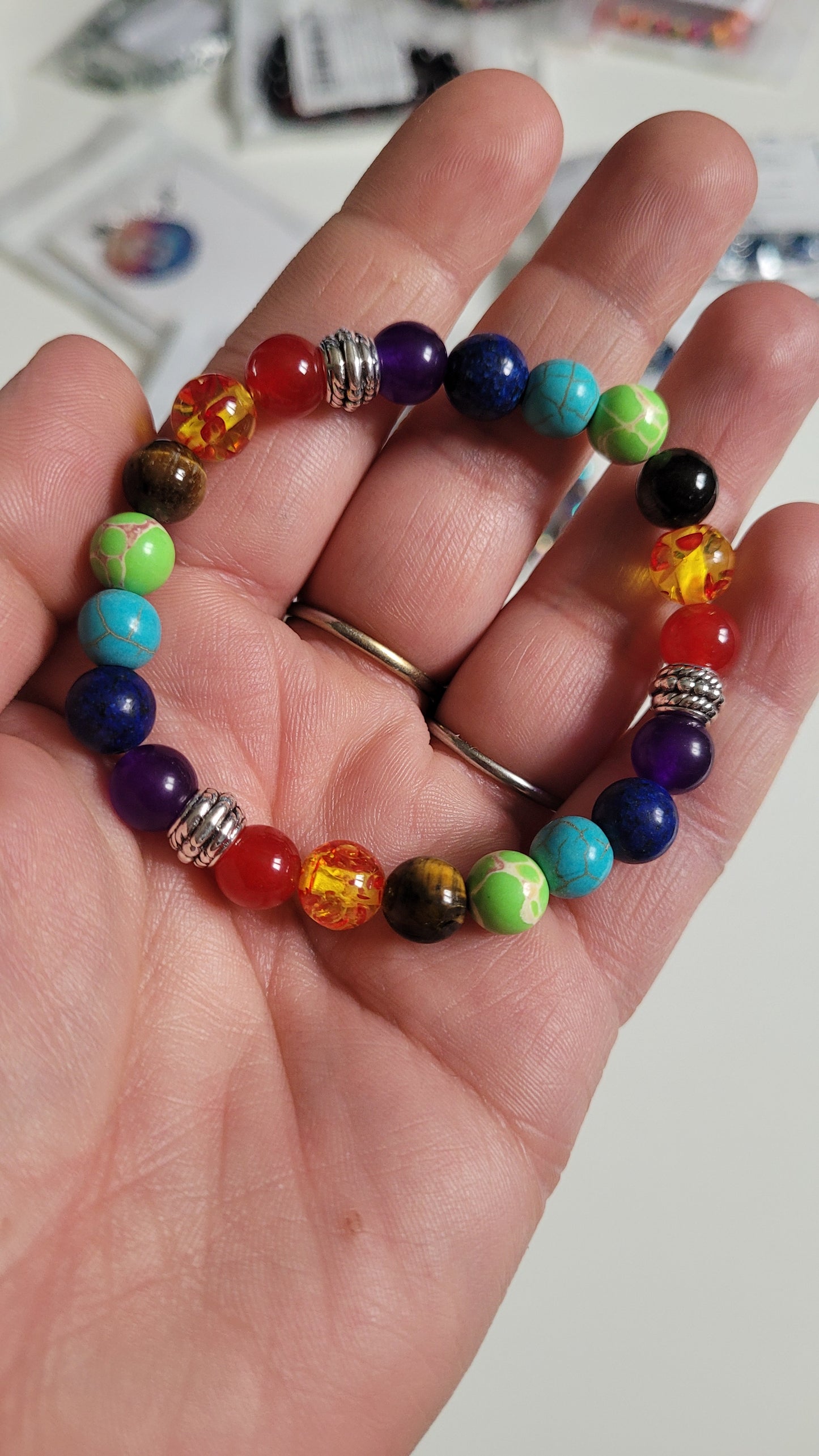 bracelet chakras pierre montagne noire