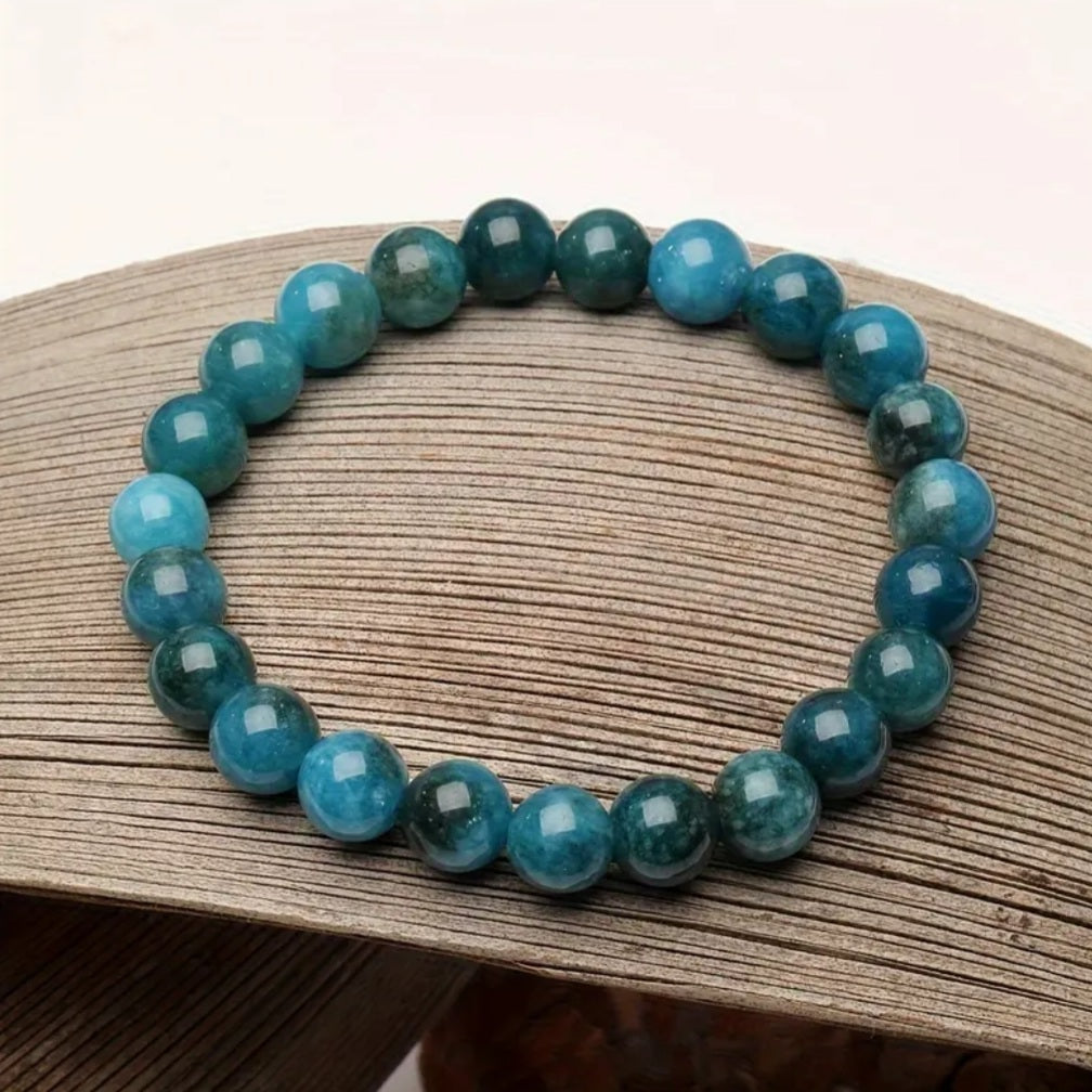 bracelet d'Apatite bleu naturelle