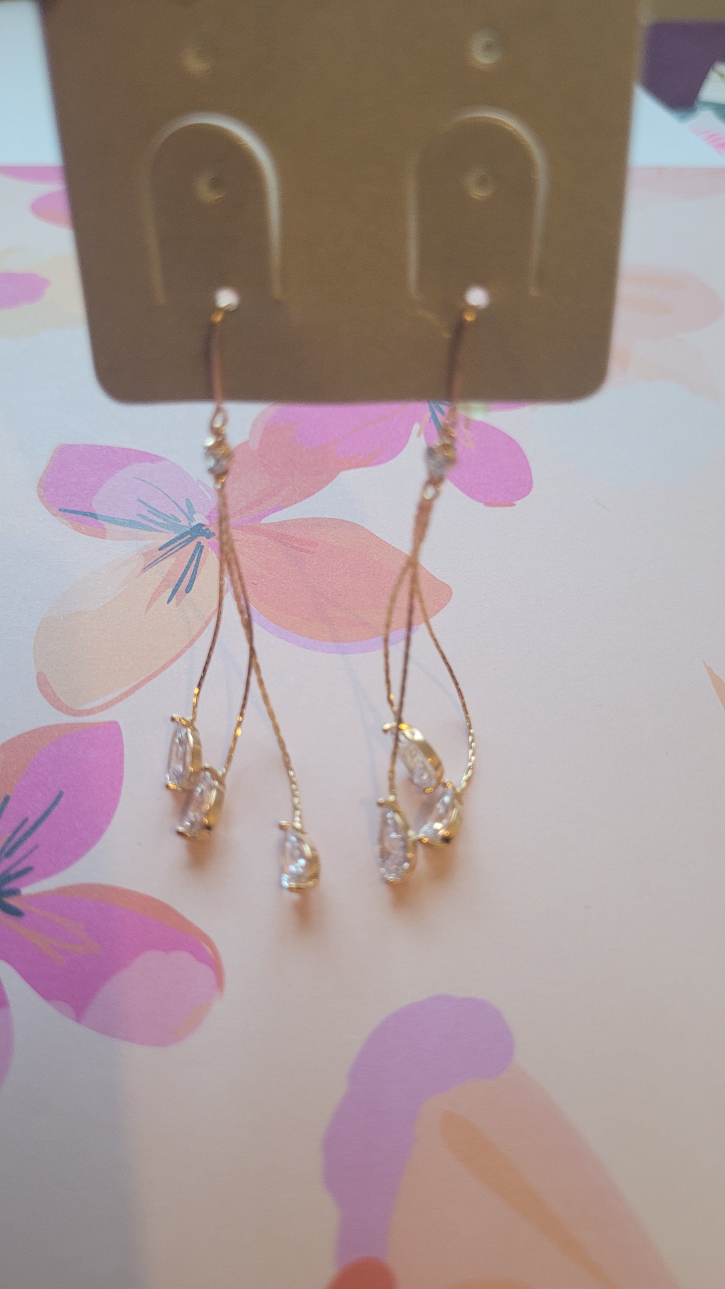 boucles pendante doré