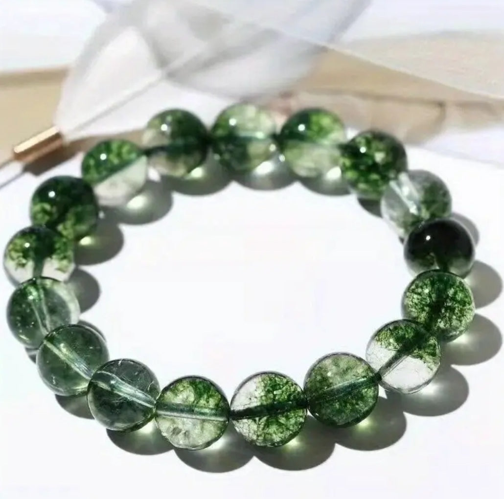 bracelet perles diopside vert
