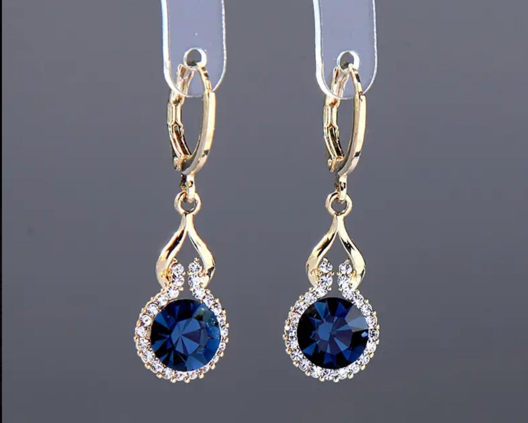 boucles Yasmina doré/bleu