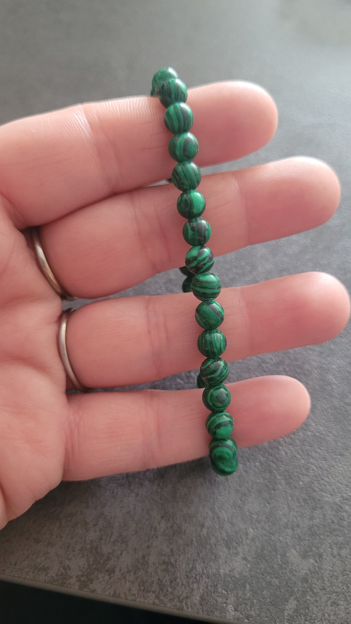 bracelet perles Malachite vert